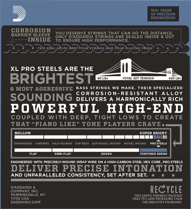 Produktbild D'Addario Eps190 (4x, E-Bass, 0.10")