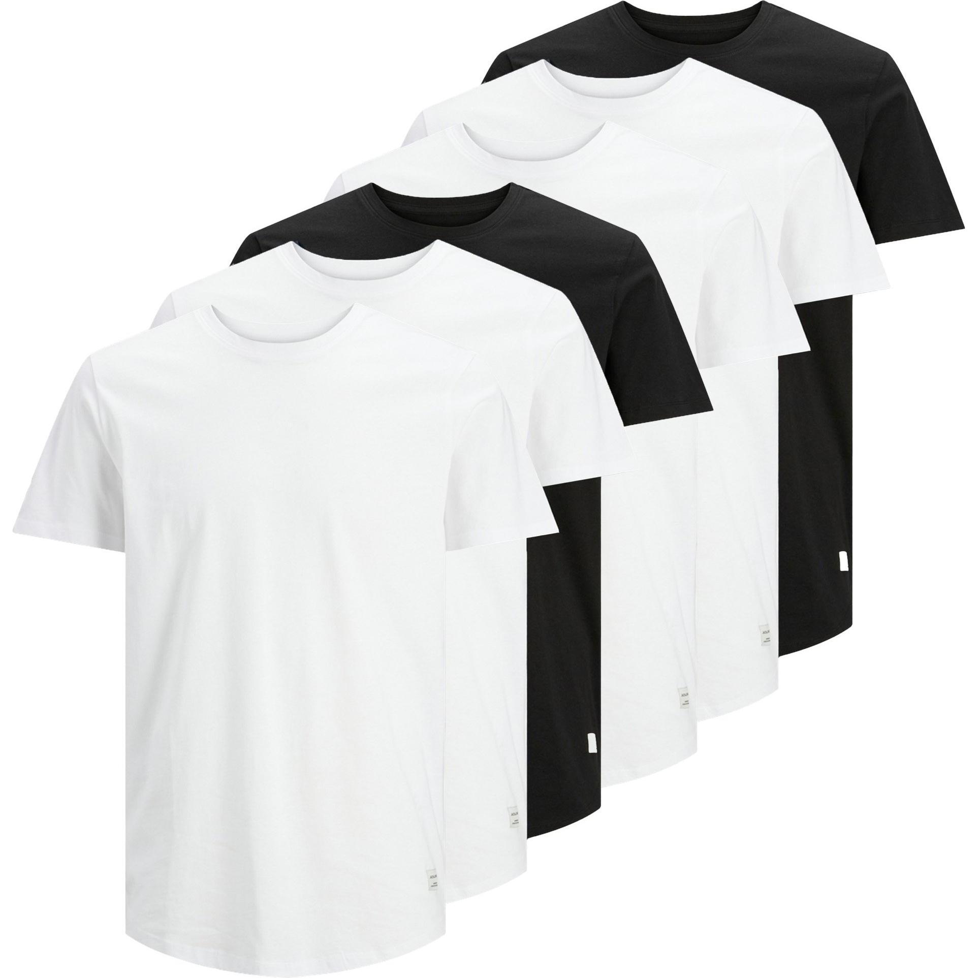 Jack & Jones, Herren, Shirt, Jjenoa Tee 6pk, Mehrfarbig, (XL)