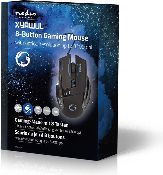 Actual product image Nedis Gaming Mouse GMWD300BK (Cable)