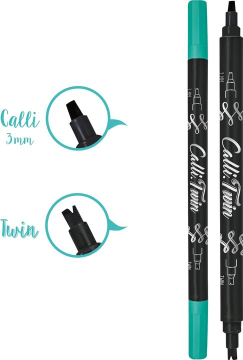 Produktbild Online Callibrush Pen TWIN 3mm 18604/6 Turquoise (Türkis)