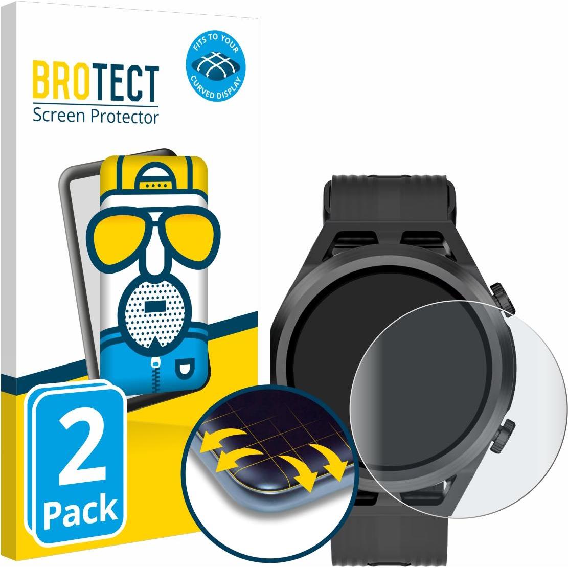 Thumbnail - BROTECT Fullscreen Schutzfolie Displayschutz Folie Matt Entspiegelungsfolie, Smartwatch Schutzfolie, Schwarz