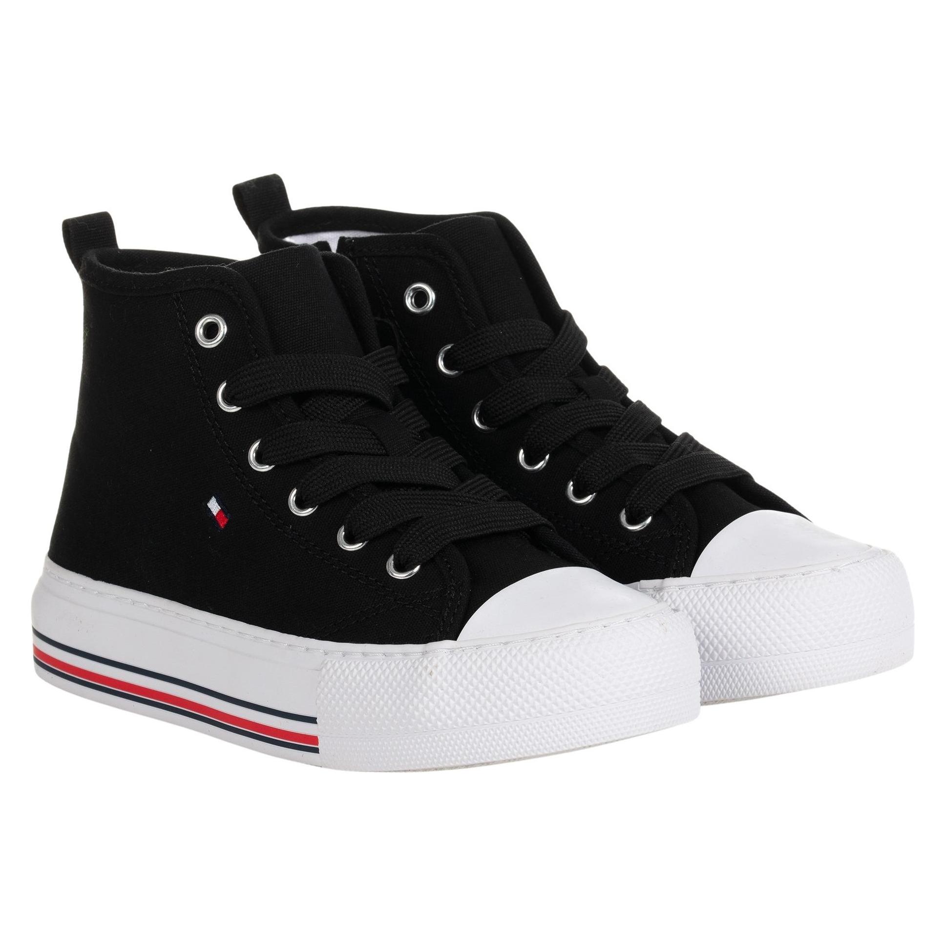 Tommy Hilfiger, Damen, Sneakers, Hoher Sneaker Für En Black, Schwarz, (36)