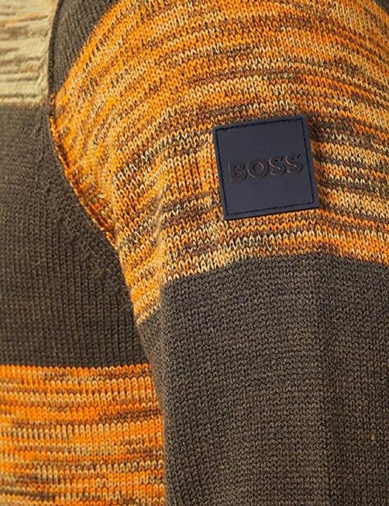 Produktbild BOSS Heren Knitwear Knitted Sweater, Dark Green, M (M)