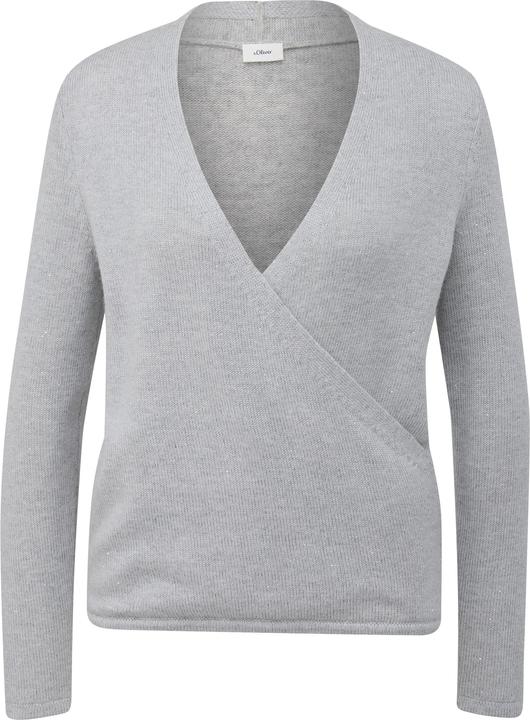 Image du produit s.Oliver Strickpullover Strickpullover in Wickeloptik mit feinen Pailletten (34)