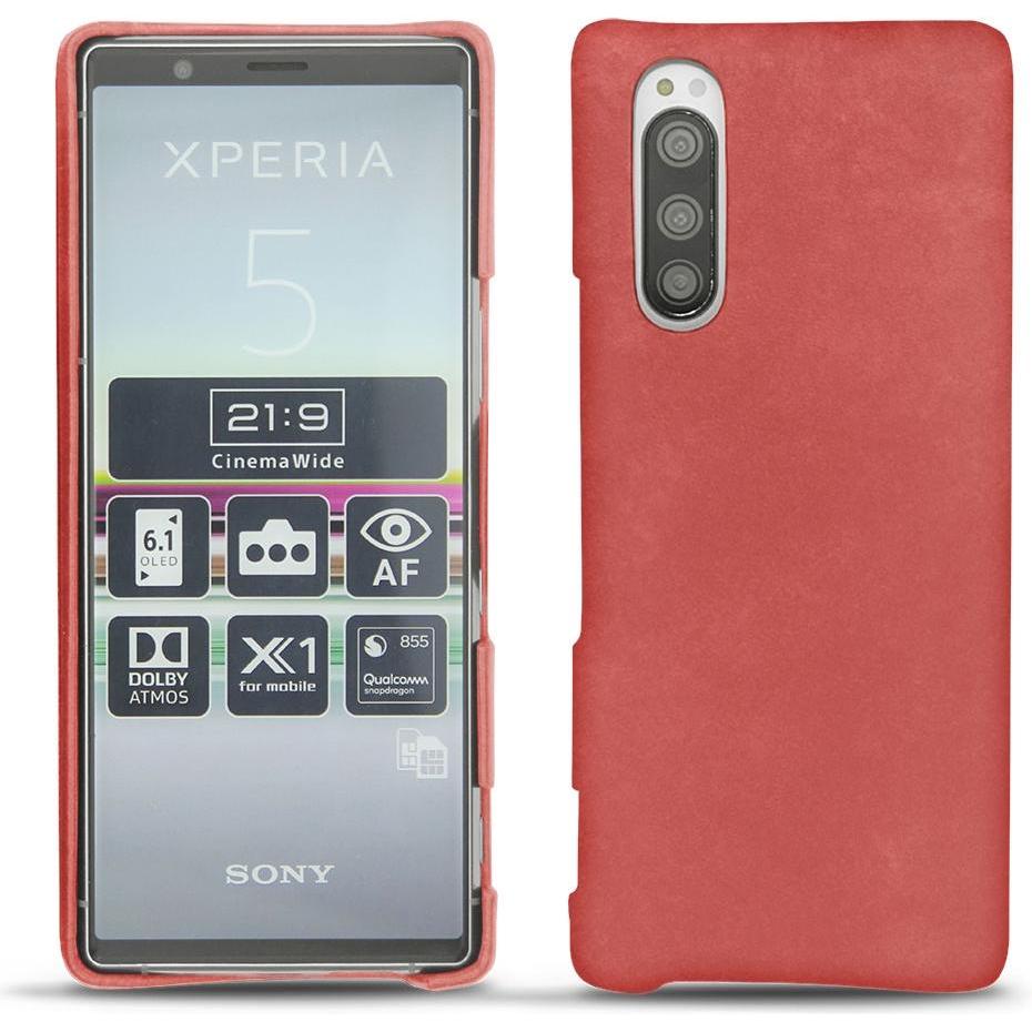 Noreve Lederschutzhülle (Sony Xperia 5), Smartphone Hülle, Rot