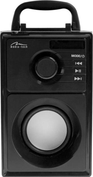 Actual product image Media-Tech Głośnik bezprzewodowy Boombox MT3179 15W USB-C Srebrny (6 h, Rechargeable battery operated, USB power delivery)