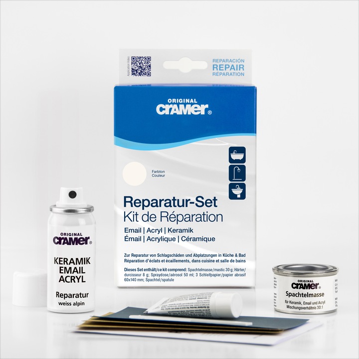 Immagine prodotto Cramer Reparatur-Set für Keramik, Email und Acryl (Bianco puro)
