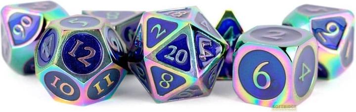 Immagine prodotto FanRoll Würfel Set Rainbow with Blue Enamel (7)