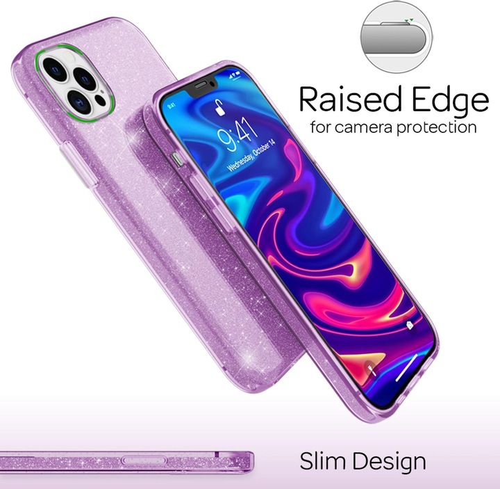 Immagine prodotto Nalia Custodia per cellulare Glitter (Apple iPhone 12 Pro Max)
