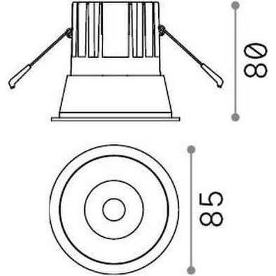 Thumbnail - Ideal lux, Wandleuchte + Deckenleuchte, GAME LED Einbauleuchte 11W ⌀85mm Weiss warmweiss 313191 (1100 lm)
