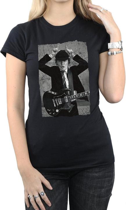 Produktbild AC/DC Angus Young Distressed Foto TShirt aus Baumwolle (L)