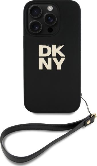 Actual product image DKNY DKHCP16XPBSWSK iPhone 16 Pro Max 6.9" czarny/black hardcase Wrist Strap Stock Logo (Apple iPhone 16 Pro Max)