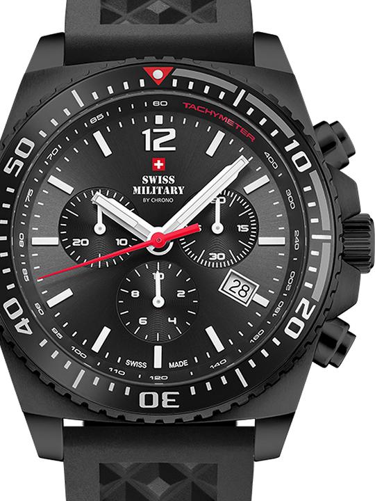 Actual product image Swiss Military Quartz Chronograph (Sports watch, 45 mm)
