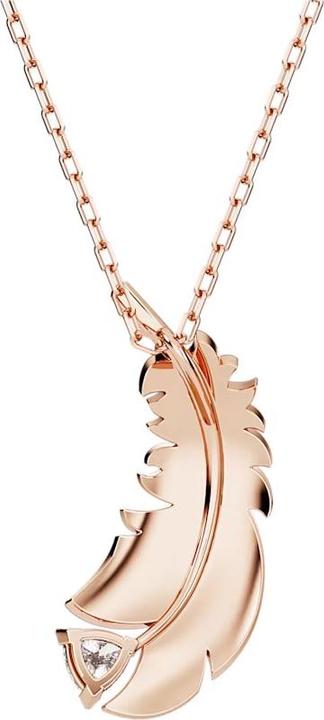 Actual product image Swarovski Nice Necklace Feather White Rose Gold (Swarovski Metal, 38 - 43 cm)