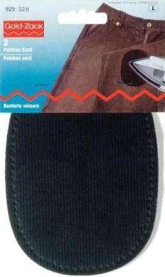 Produktbild Prym Patches Kord, schwarz Karte 2 Stk., aufbügelbar (2 x)