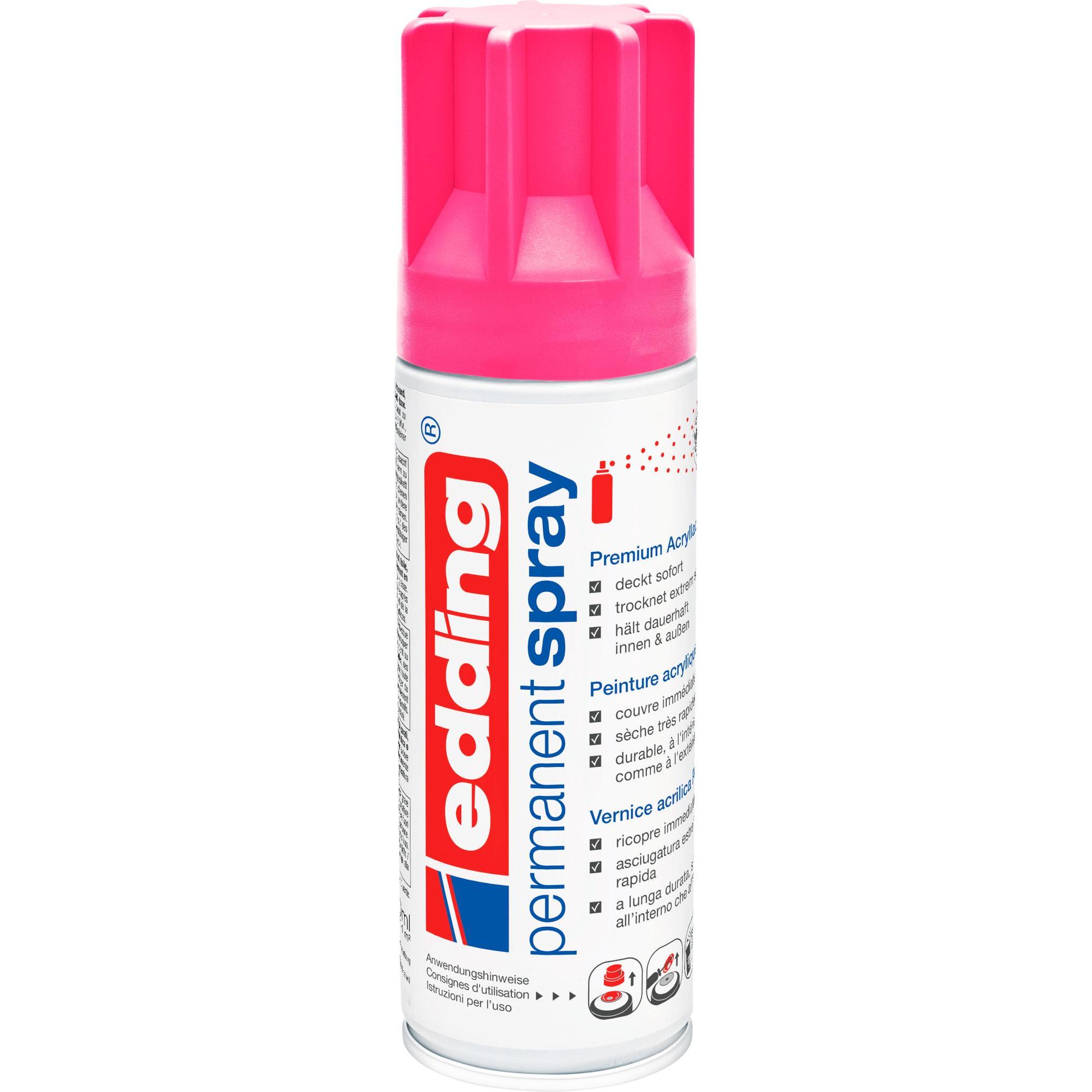 Thumbnail - Edding, Künstlerfarbe + Bastelfarbe, Permanent Spray (Neon-rosa, 200 ml)