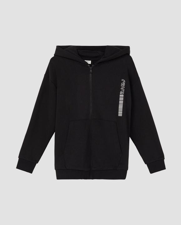 Produktbild s.Oliver Sweatshirt Jacke Sweatshirt-Jacke mit Front- und Rückenprint (158, 164)