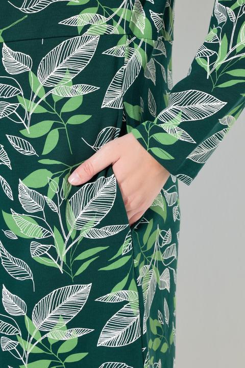 Produktbild Ulla Popken Sweatkleid, Wasserfallausschnitt, Langarm (50, 52)
