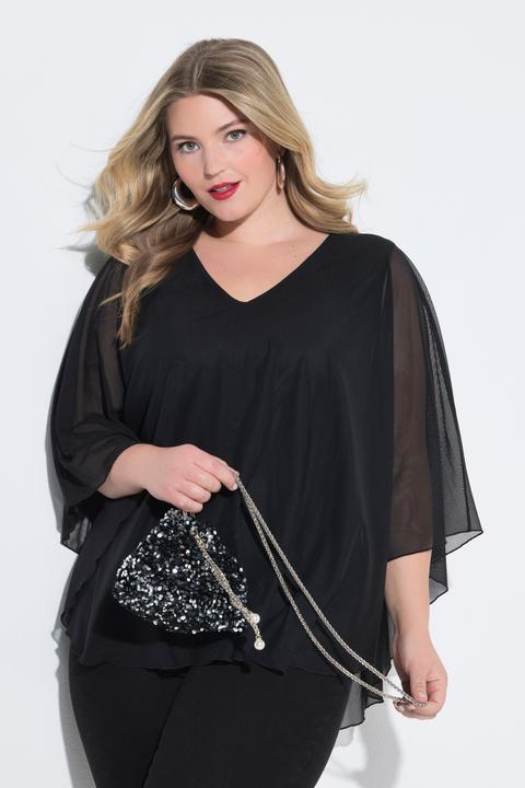Produktbild Miamoda Meshbluse, weite Passform, Muster, Rückenschlitz (58)
