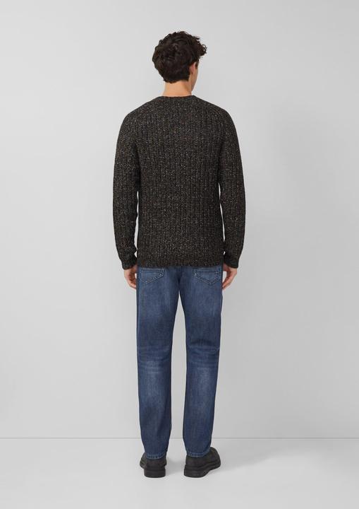 Produktbild s.Oliver Strickpullover Gerippter Multi-Colour-Strickpullover aus Baumwollmix (M)