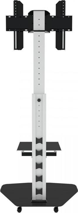 Produktbild Techly ICA-TR3WH - Wagen für LCD / Plasmapanel / AV-Ausrüstung - Temperglas - weiss - Bi (70", 40 kg)