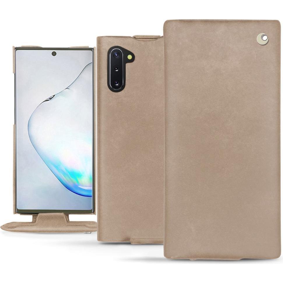 Noreve Lederschutzhülle vertikal (Samsung Galaxy Note 10), Smartphone Hülle, Beige