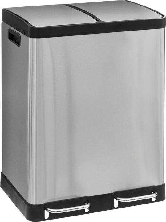 5Five Sortierbehälter mit 2 Fächern - Edelstahl (30 l)