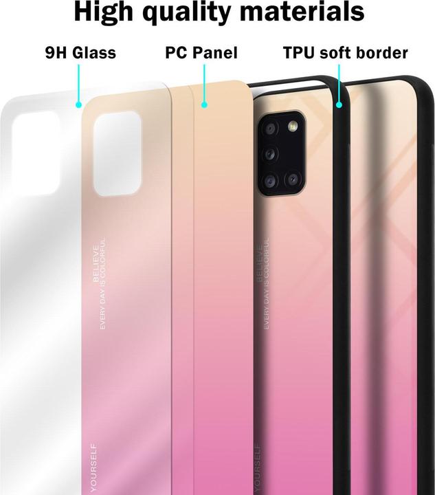 Actual product image Cadorabo TPU 2 colors glass cover (Samsung Galaxy A31)