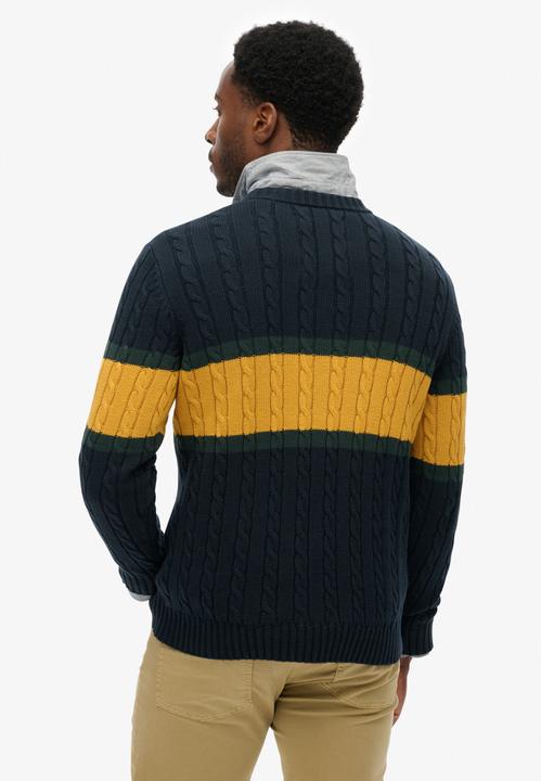 Produktbild Superdry Gestreifter Pullover aus gedrehtem Baumwollstrick (L)