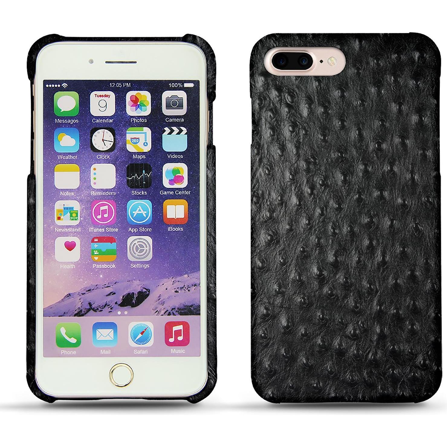 Noreve Lederschutzhülle (Apple iPhone 7 Plus), Smartphone Hülle, Schwarz