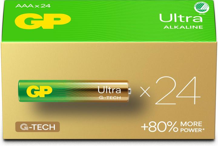 Actual product image GP Batteries Gp Ultra Alkaline Aaa/Lr03 (24 pcs., AAA)