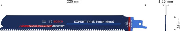 Produktbild Bosch Professional Zubehör EXPERT ‘Thick Tough Metal’ S 1155 CHC Säbelsägeblatt, 3 Stück