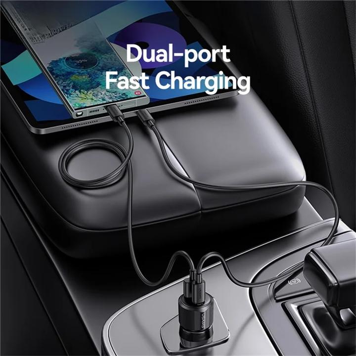 Produktbild Usams CC283 60W A+C Dual-port Fast Car Charger - YT Series Black