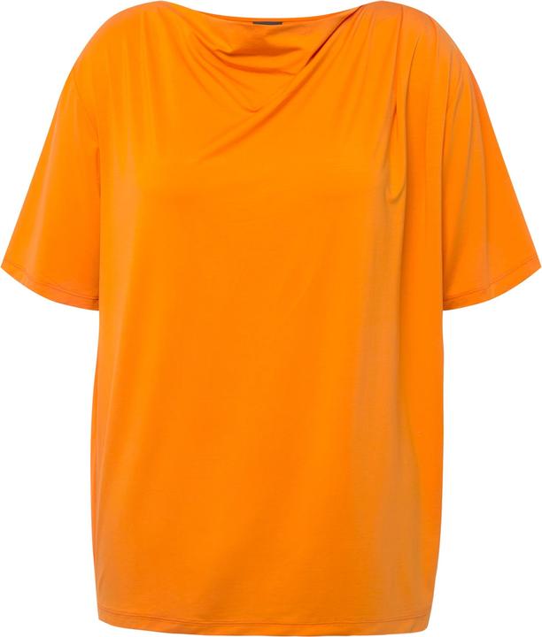 Actual product image Ulla Popken Waterfall Neckline Short Sleeve Top (46, 48)