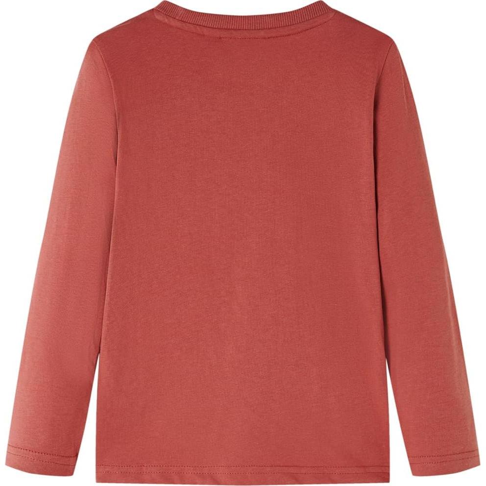 Thumbnail - VidaXL, Jungen, Shirt, Kinder-Langarmshirt Henna 128,Material: 100, Rot, (128)