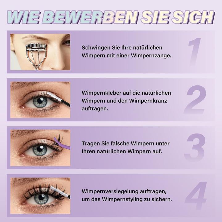 Actual product image B&Q Lash extension set with invisible band (Artificial eyelashes)