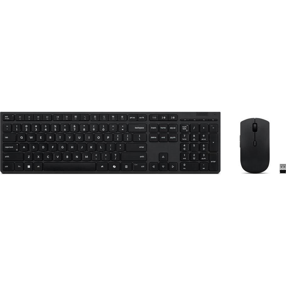 Lenovo Professional Wireless Rechargeable Combo Keyboard and Mouse -US English (US, Kabellos), Tasta