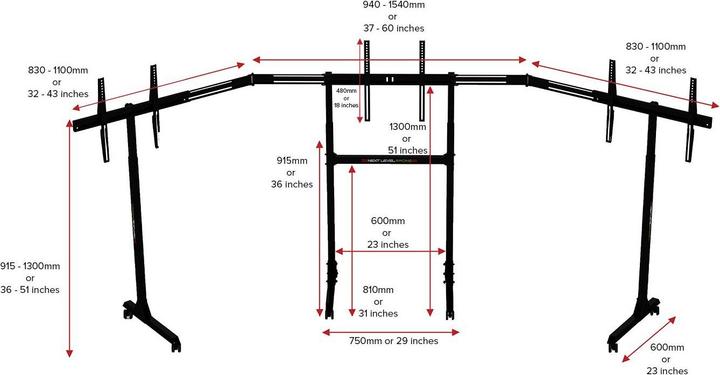 Image du produit Next Level Racing Triple moniteur autonome