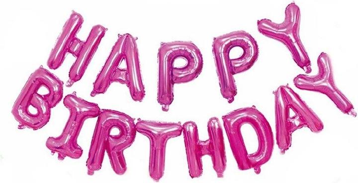 Image du produit Hermex Joyeux anniversaire Lettre ballon de baudruche Guirlande de ballons de baudruche (1 x)