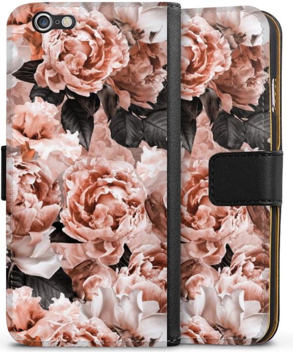 Produktbild DeinDesign Tasche für Apple iPhone 6s Handy Flip Case Wallet Cover Handytasche Leder Blume Rose Vintage (Apple iPhone 6s)