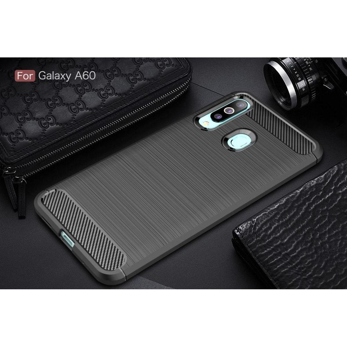 Thumbnail - König Design Handyhülle für Samsung Galaxy A60 Schutzcase Backcover Bumper Etuis Case Schwarz (Samsung Galaxy A60), Smar...