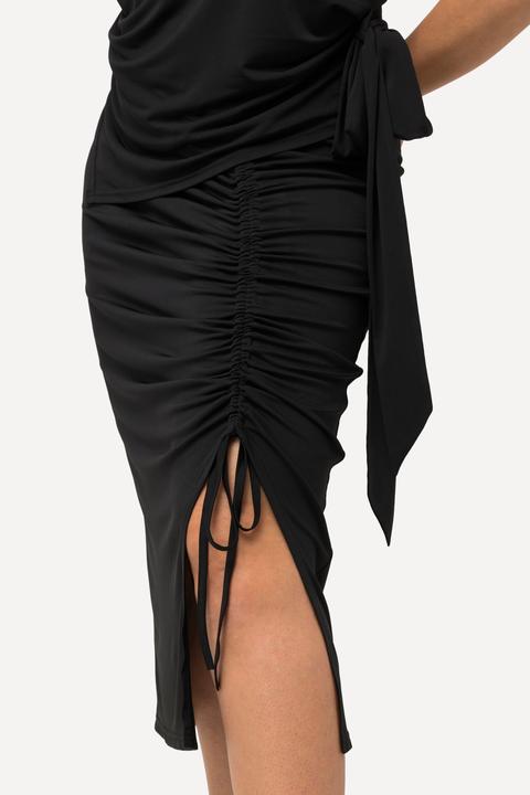 Actual product image Ulla Popken Gathered Ruched Front Skirt (54)