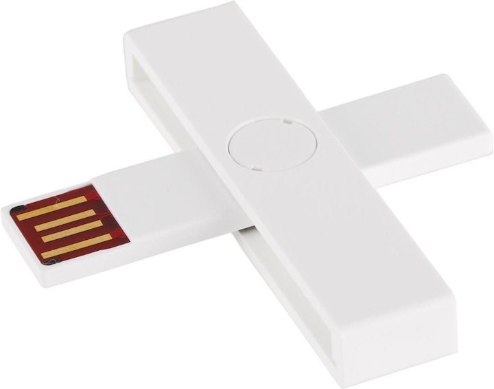 Actual product image Pluss ID smart card reader white (USB 2.0)