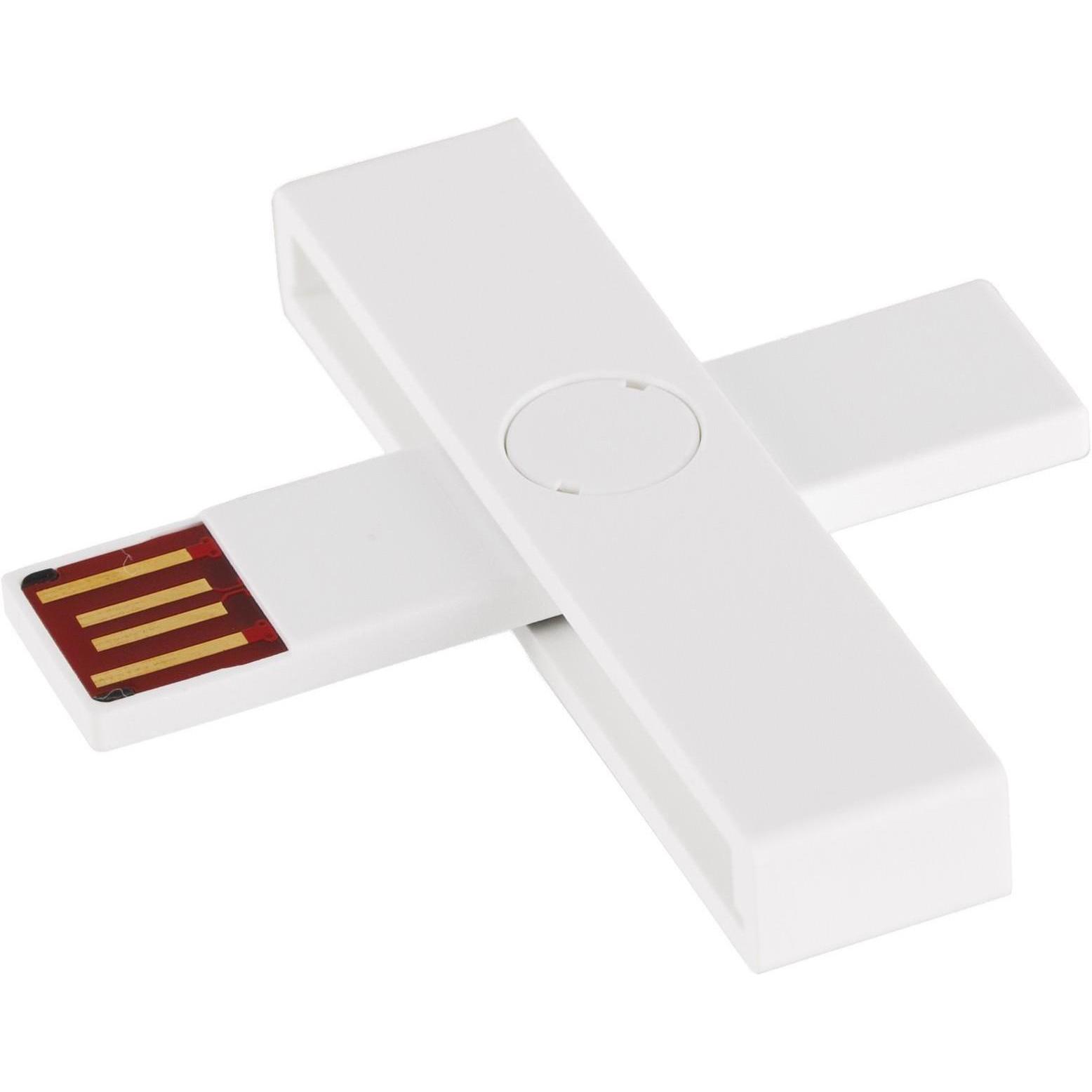Thumbnail - Pluss ID smart card reader white (USB 2.0), Speicherkartenlesegerät, Weiss