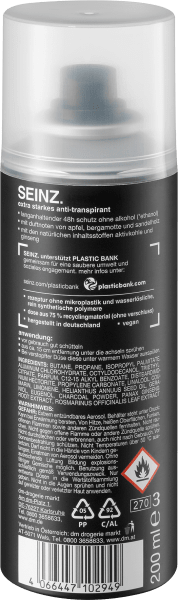 Actual product image dm Seinz. Deo spray antiperspirant extra strong