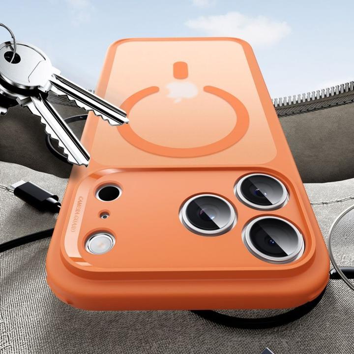 Actual product image ESR Classic Hybrid Magnetic Case (Camera Control), for iPhone 17 Pro, Frosted Orange (Apple iPhone 17 Pro)