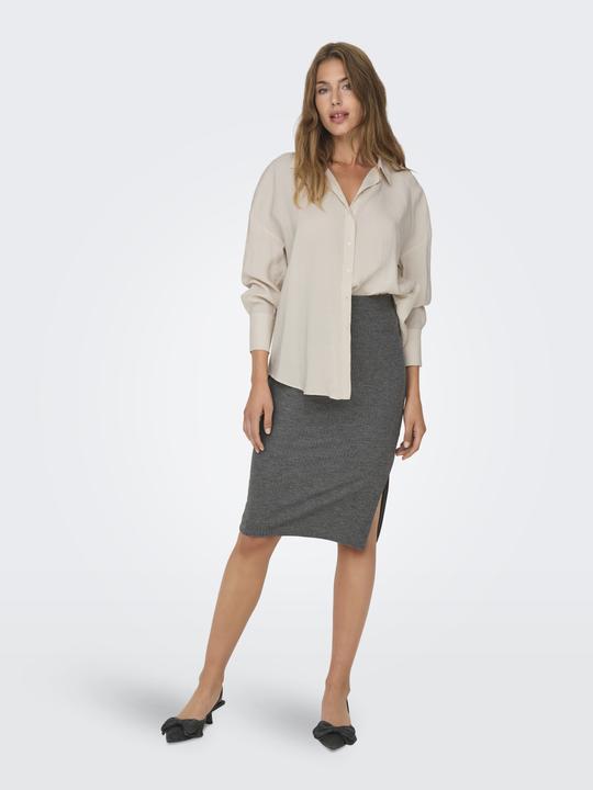 Produktbild Only Locker geschnitten Hemdkragen Ärmelbündchen mit Knopf Tief angesetzte Schulter Hemd Hemd (L)