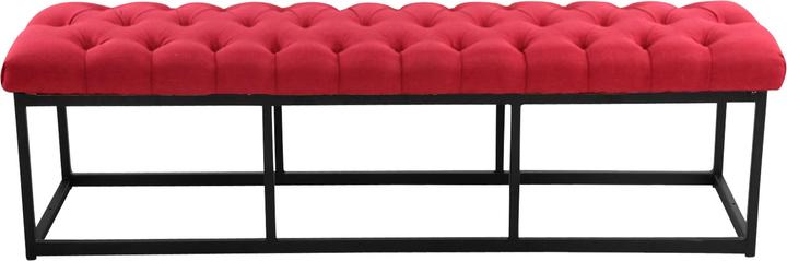 Actual product image Swisshandel24 Bench Amun Fabric Black 150 cm, red (150 cm)