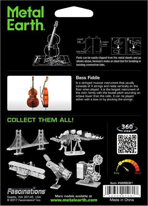 Actual product image Metal Earth Bas viool