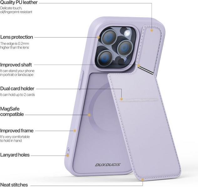 Actual product image Dux Ducis Rafi II Mag Series PC and TPU hardcase cover (Apple iPhone 15 Pro Max)